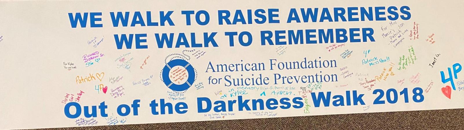 Out of the Darkness Walk Banner 2018