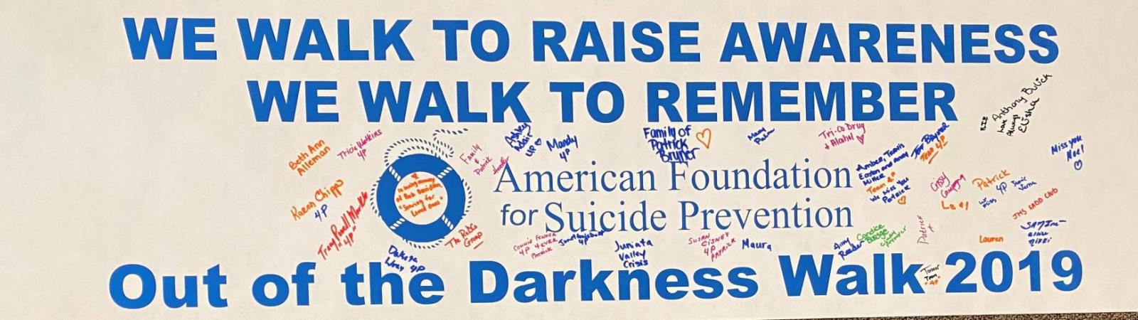 Out of the Darkness Walk Banner 2019