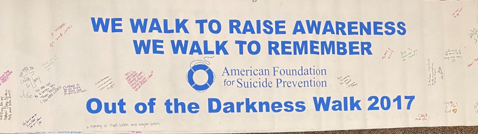 Out of the Darkness Banner 2017