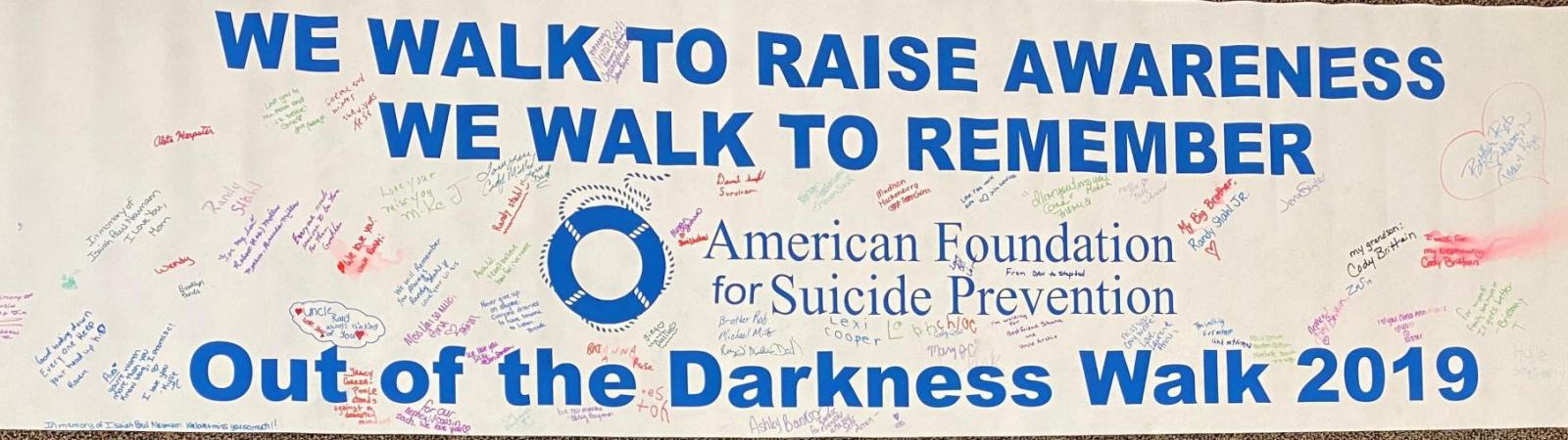 Out of the Darkness Banner 2019